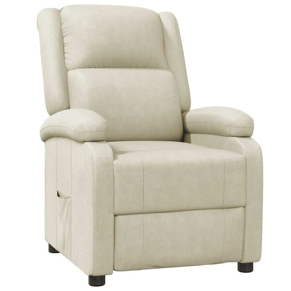 vidaXL Fauteuil inclinable Blanc Similicuir