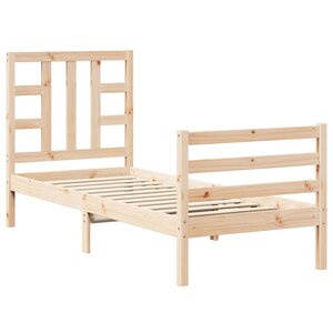 vidaXL Cadre de lit sans matelas bois de pin massif