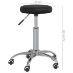 vidaXL Chaise pivotante de bureau Noir Similicuir