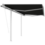 vidaXL Auvent rétractable automatique et poteaux 3 5x2 5 m Anthracite