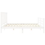 vidaXL Cadre de lit sans matelas blanc 200x200 cm bois massif de pin