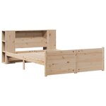 vidaXL Lit bibliothèque sans matelas 150x200 cm bois massif de pin