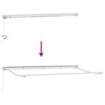 vidaXL Cadre d'auvent Marron 400 x 200 cm Polyester avec revêtement PU