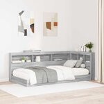 vidaXL Tête de lit de rangement Sonoma gris 100 cm Bois d'ingénierie