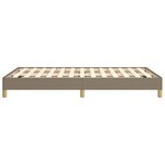 vidaXL Cadre de lit sans matelas taupe 120x200 cm tissu
