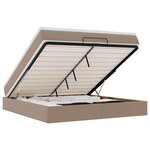 vidaXL Cadre de lit ottoman et matelas cappuccino 180x200cm similicuir