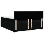 vidaXL Sommier à lattes de lit avec matelas Noir 200x200 cm Tissu
