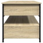 vidaXL Table basse chêne sonoma 85x50x50 cm bois d'ingénierie et métal