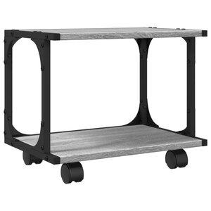 vidaXL Support d'imprimante à 2 niveaux sonoma gris 41x28x33 5 cm