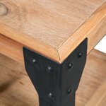 vidaXL Table de chevet Bois d'acacia Acier 40 x 30 x 54 cm