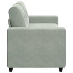 vidaXL Canapé causeuse gris clair 140 cm velours