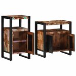 vidaXL Ensemble de mobilier de salle de bain avec stockage 2 Pièces