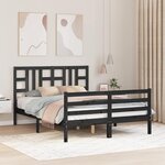 vidaXL Cadre de lit sans matelas 140x200 cm bois massif
