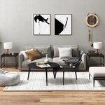vidaXL Tables d'appoint 2 Pièces Noir 40x40x35 cm Bois d'ingénierie