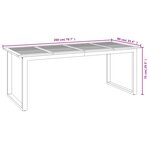 vidaXL Table de jardin et pieds en forme de U 200x90x75 cm bois acacia