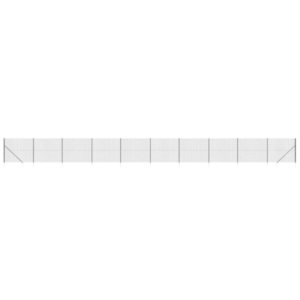vidaXL Clôture en treillis métallique et ancrage anthracite 1 8x25 m