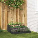 vidaXL Cache-pot de jardin Noir 90 x 90 x 35 cm Acier