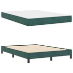 vidaXL Lit à ressorts avec matelas Vert foncé 140 x 190 cm tissu