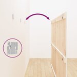 vidaXL Tête de lit murale Blanc 204x3x110 cm Bois massif de pin