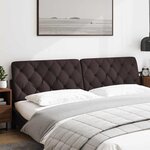 vidaXL Coussin de tête de lit marron foncé 200 cm tissu