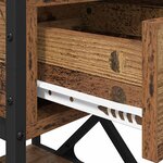 vidaXL Cabinet de chevet avec tiroir 2 Pièces Bois ancien 40 x 42 x 55 cm