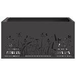 vidaXL Braise Noir 60 x 60 x 30 cm Acier laminé à froid