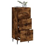 vidaXL Buffet Chêne fumé 34 5x34x90 cm Bois d'ingénierie