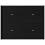 vidaXL Cadre de lit avec rangement avec tiroir Chêne noir 160 x 200 cm