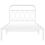 vidaXL Cadre de lit métal sans matelas et tête de lit blanc 100x190 cm