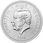 Monnaie CZECH LION 5 Oz Argent 10$ Niue 2026 (PRÉCOMMANDE)