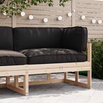 vidaXL Set de coussins de palette 3 Pièces Noir Tissu Oxford