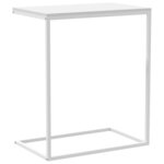 vidaXL Table d'appoint Blanc 55x35x66 cm Bois d'ingénierie