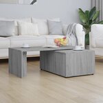vidaXL Table basse Sonoma gris 150x50x35 cm Bois d'ingénierie