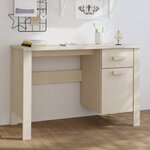 vidaXL Bureau HAMAR Marron miel 113x50x75 cm Bois massif de pin
