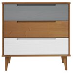 vidaXL Commode MOLDE Marron 80x40x80 cm Bois de pin solide