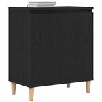 vidaXL Buffet Noir 60 x 35 x 70 cm Bois d'ingénierie