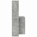 vidaXL Bureau Gris béton 138.5 x 55 x 143 cm Bois d'ingénierie
