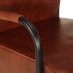 vidaXL Fauteuil marron cuir véritable