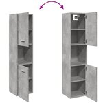 vidaXL Armoire de salle de bain suspendue gris béton bois d'ingénierie