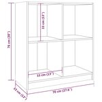 vidaXL Buffet 70x33x76 cm bois de pin massif