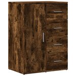 vidaXL Buffets 2 Pièces chêne fumé 59x39x80 cm bois d'ingénierie