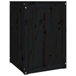 vidaXL Boîte à linge Noir 44x44x66 cm Bois massif de pin