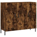 vidaXL Buffet chêne fumé 90x34x80 cm bois d'ingénierie
