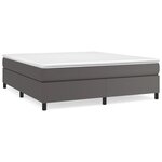 vidaXL Cadre de lit gris 180x200 cm similicuir