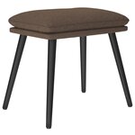 vidaXL Chaise de relaxation avec tabouret Taupe Tissu