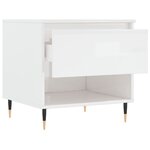 vidaXL Table basse blanc brillant 50x46x50 cm bois d’ingénierie
