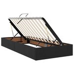 vidaXL Lit de rangement LED avec matelas Noir 200 x 200 cm Velours