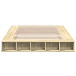 vidaXL Cadre de lit chêne sonoma 150x200 cm bois d'ingénierie