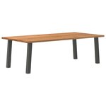 vidaXL Table à manger marron clair bois de chêne massif rectangulaire
