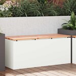 vidaXL Banc de jardin Blanc 100 x 40 x 43 cm Acier